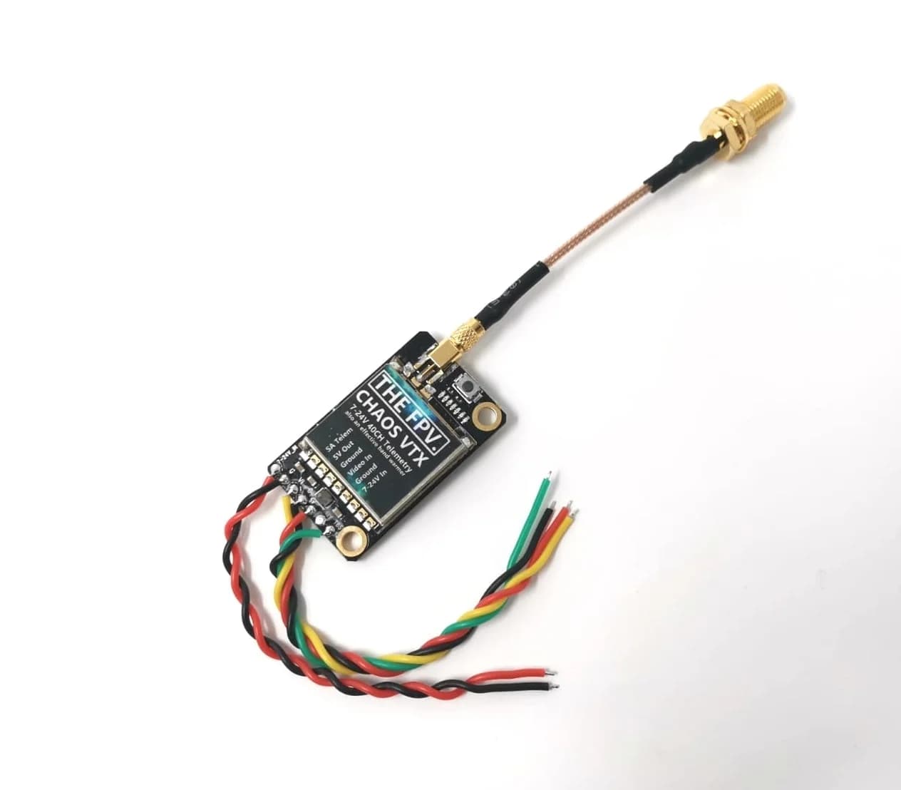 TheFPV Chaos VTX V2 Video Transmitter (25-1200mW, 2-6S, VTX Telemetry / Control, MMCX/SMA) for fpv drones