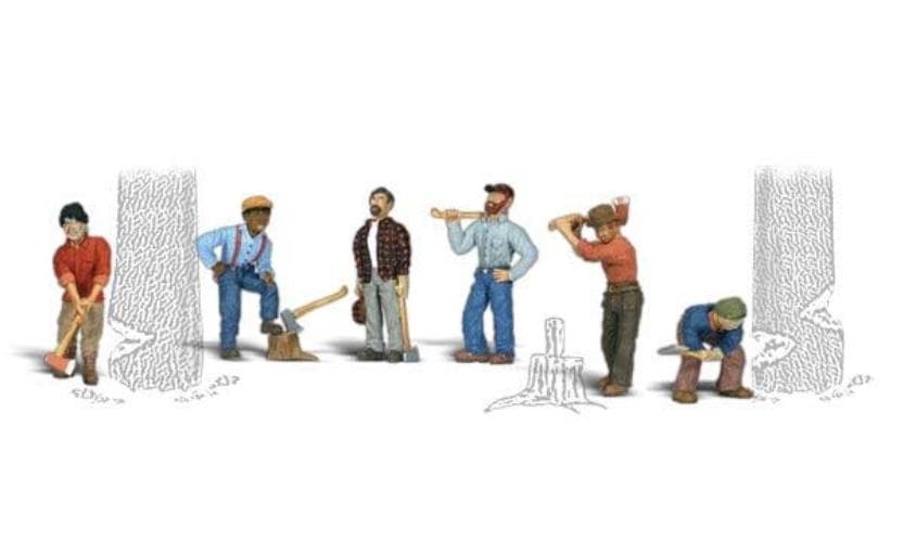 Woodland Scenics A1876 HO Train Figures Lumber Jacks for fpv drones