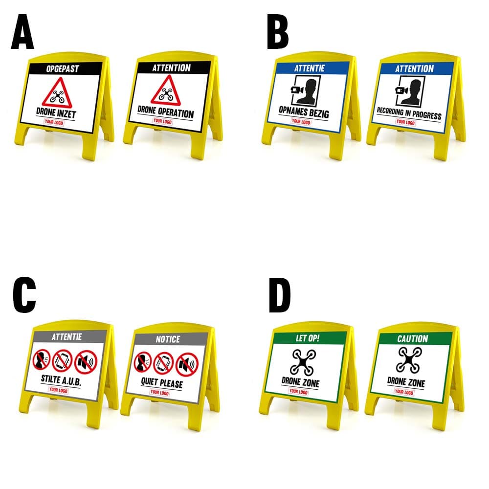Warning Sign - Large - Custom Logo (vanaf 5 stuks) for fpv drones 2
