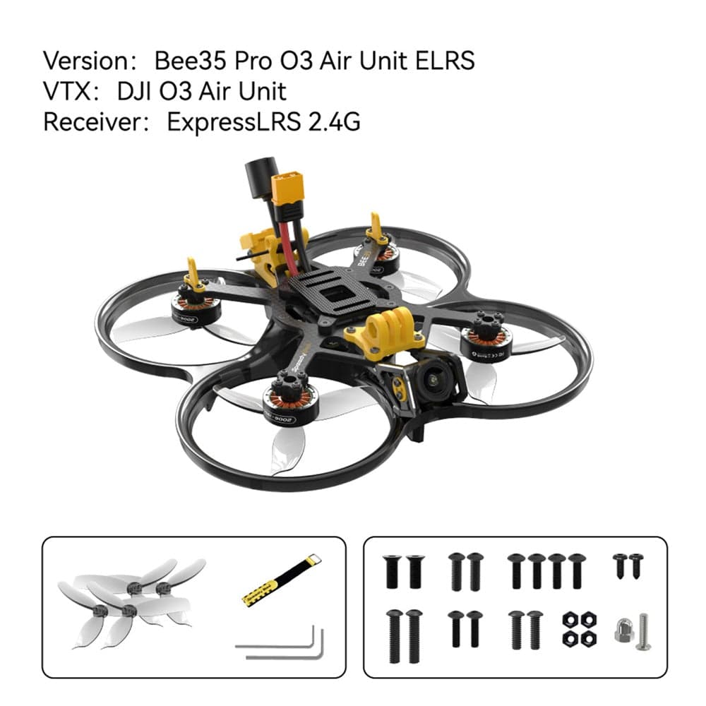 SpeedyBee Bee35 PRO HD O3 Air Unit 6S 3.5" CineWhoop Drone - Choose Receiver for fpv drones 6