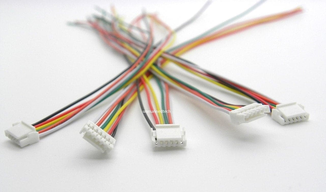 6 pin male JST GH1.25 connectors 20cm (Pixhack cables) - Pack of 5 for fpv drones 1