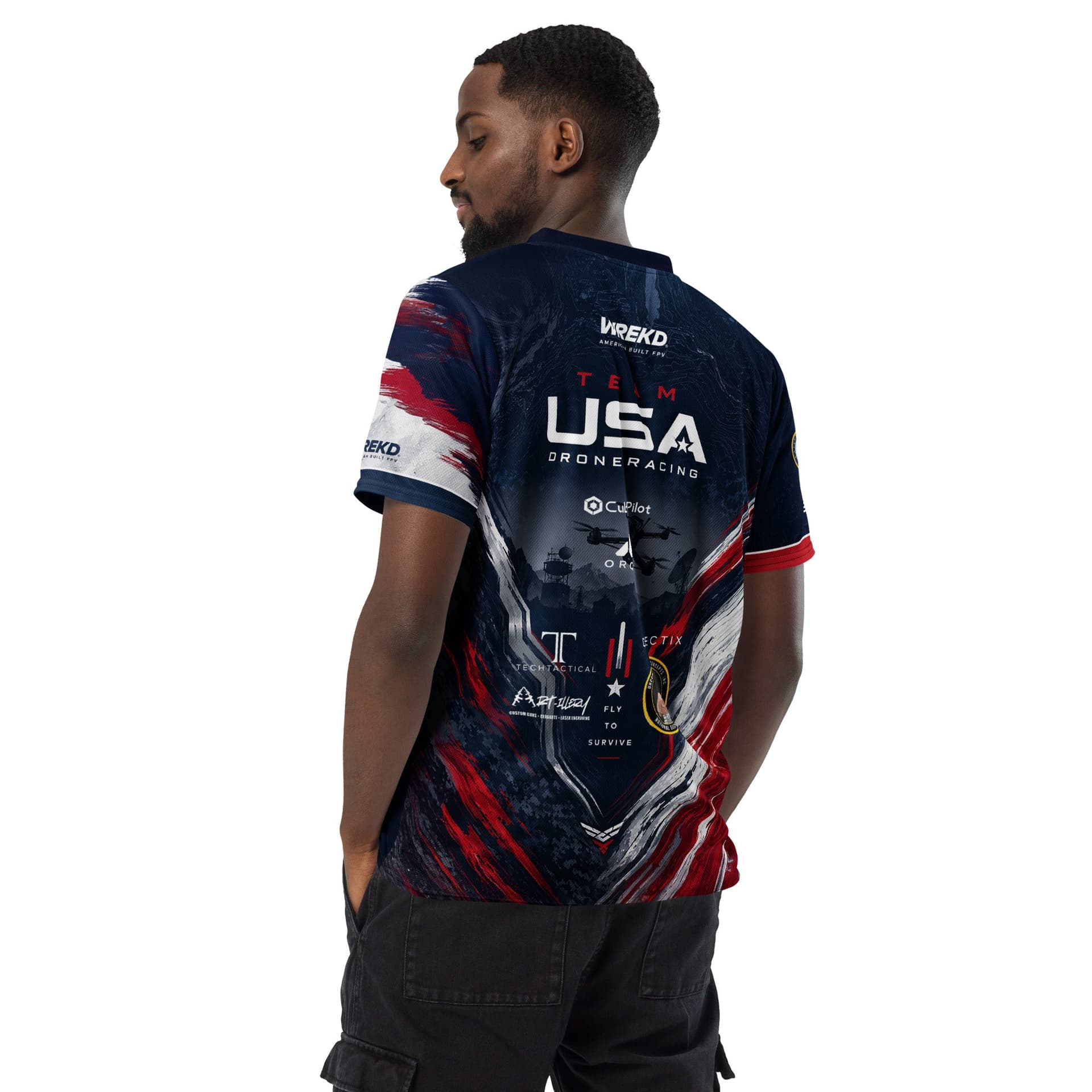 WREKD® Team USA "Navy" Drone Wars Jersey for fpv drones 3