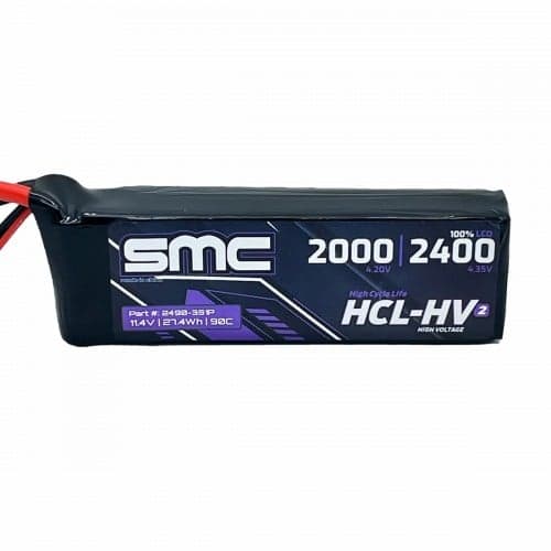 SMC HCL-HV2 Flight 11.4V/3S-2400mAh-90C LiPo Battery for fpv drones
