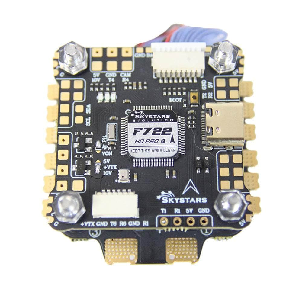SkyStarsRC Fly Stack F7 HD Pro4 3-6S 30x30 Stack/Combo (F722 FC / KM65 F4 128K 32Bit 65A 4in1 ESC) - MPU6000 for fpv drones 1