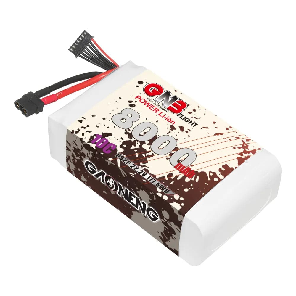 GAONENG GNB 6S 22.2V 8000mAh 10C XT60 Li-ion Battery made with Li-ion Lithium Ion 21700 [DG] for fpv drones 6