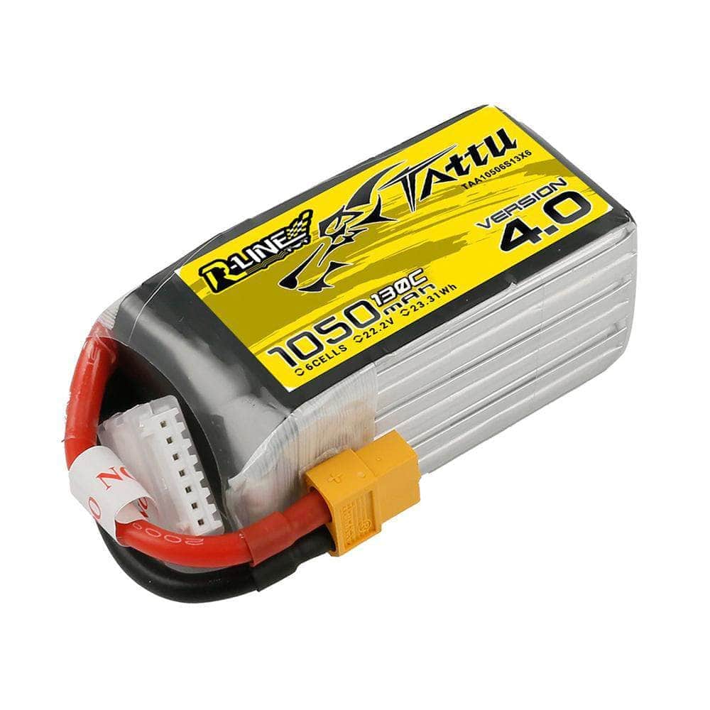 Tattu R-Line Version 4.0 22.2V 6S 1050mAh 130C LiPo Battery - XT60