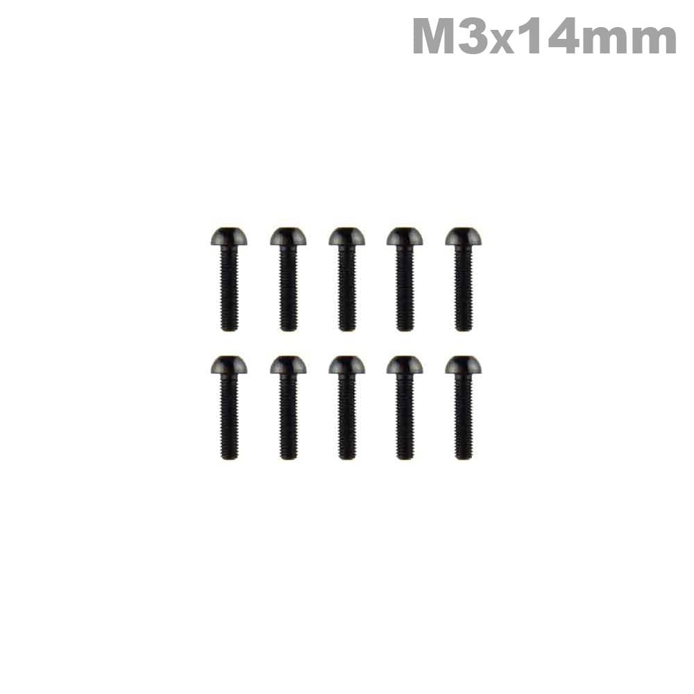 M3x14mm Aluminium Bolkop Hex Schroef (10 stuks) - ZWART for fpv drones 1