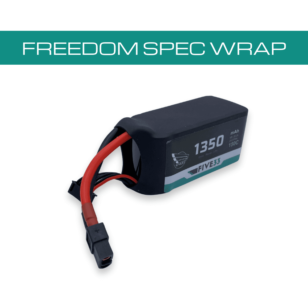 Budget Freedom Spec Lipo 1350mAh 6S (4 Pack Bundle) for fpv drones 2