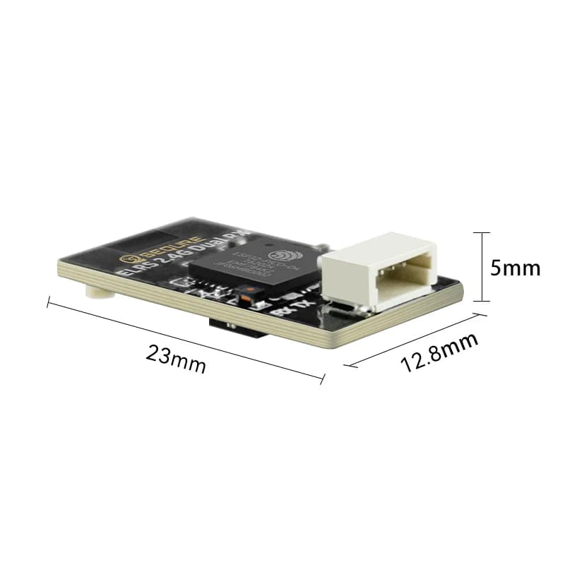 Sequre 2.4GHz High Quality ELRS Receiver w/ Plug - Dual Antenna 80mm+ 220mm for fpv drones 5