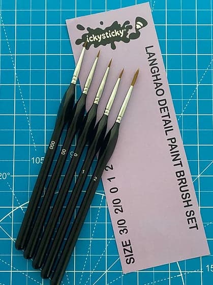 LANGHAO HAIR DETAIL PAINT BRUSH SET 3/0 - 2 for fpv drones 1