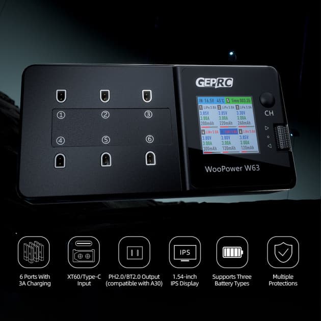 GEPRC WooPower W63 1S battery charger for fpv drones 7