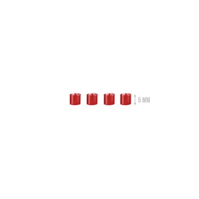 M3 Aluminium Standoffs (4 stuks) - ROND - 5mm - ROOD for fpv drones 1