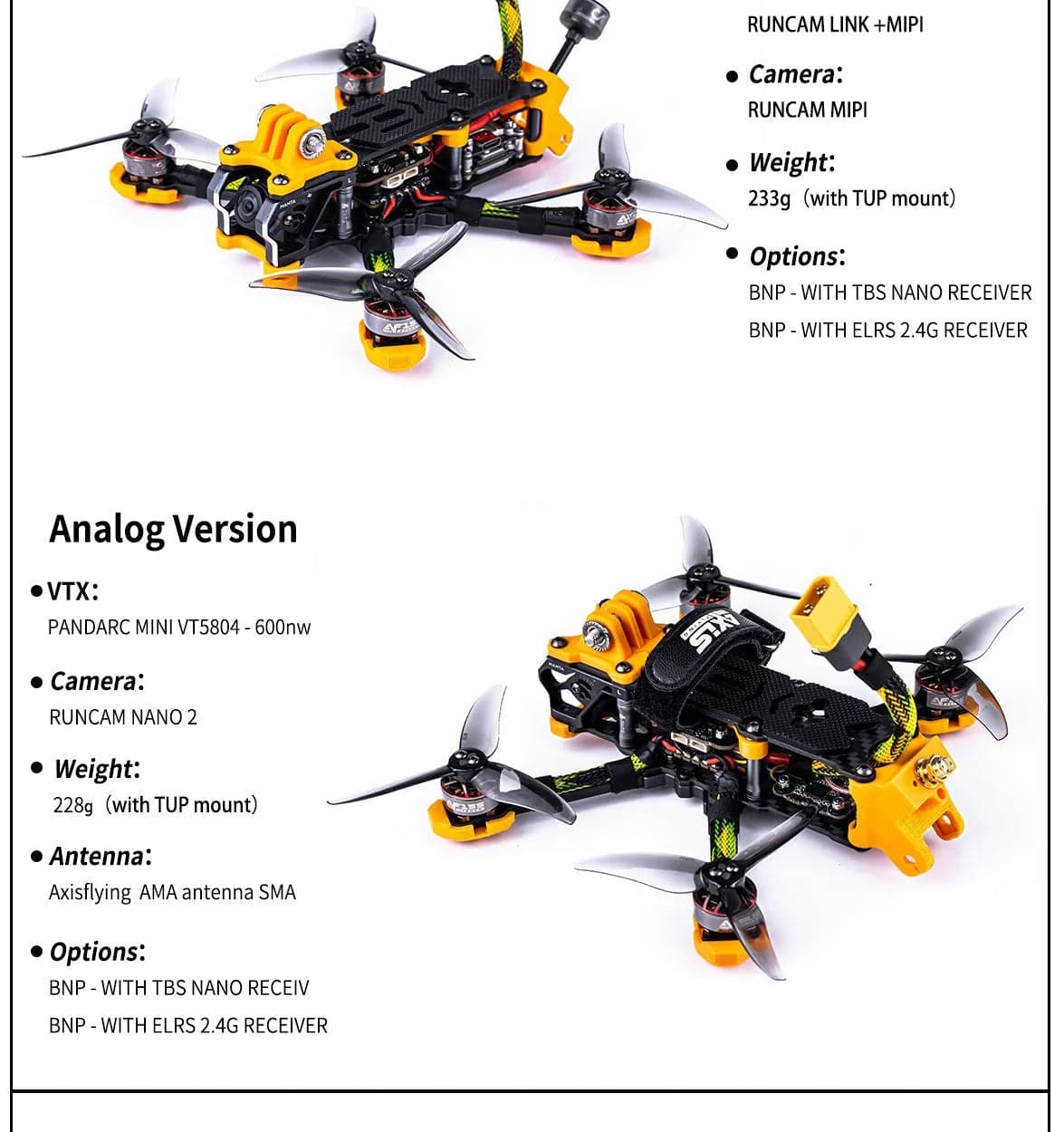 Axisflying Manta 3.5" FPV BNF HD Drone for fpv drones 7
