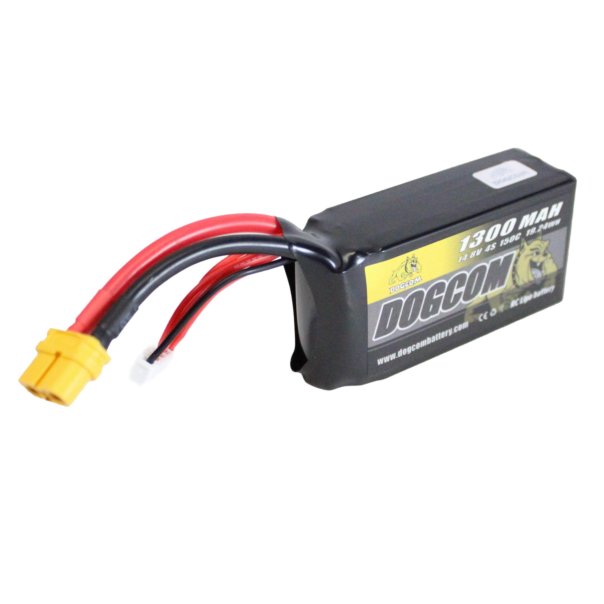 DogCom 14.8V 4S 1300mAh 150C LiPo - XT60 for fpv drones 1