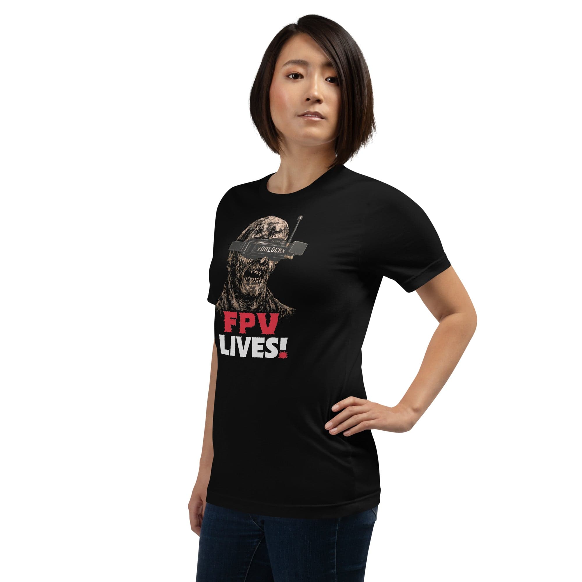xORLOCKx "FPV LIVES" FPV Horror Tee for fpv drones 3