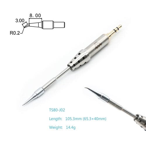 J02 Soldering Tip Replacement (Compatible with TS80/TS80P/TS1C) for fpv drones 1