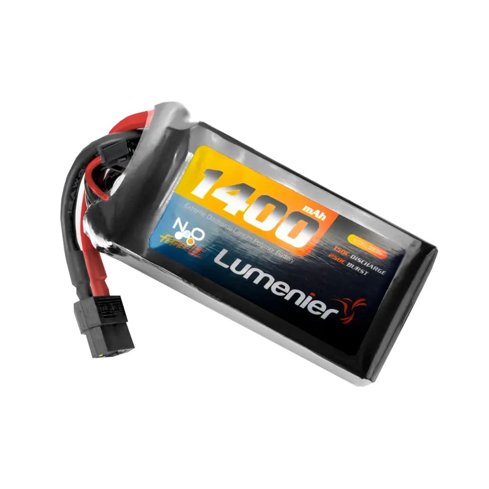 Lumenier N2O Feather-Lite 1400mAh 4S 150c LiPo Battery - XT-60 - 1.9 for fpv drones 1