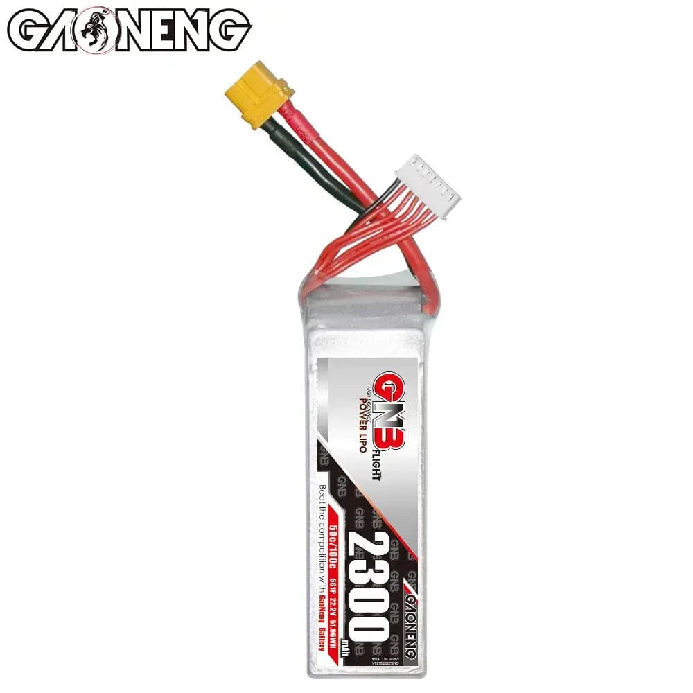 GNB 2300mah 6S 22.2V 50C 100C XT60 RC LiPo Battery for fpv drones 1