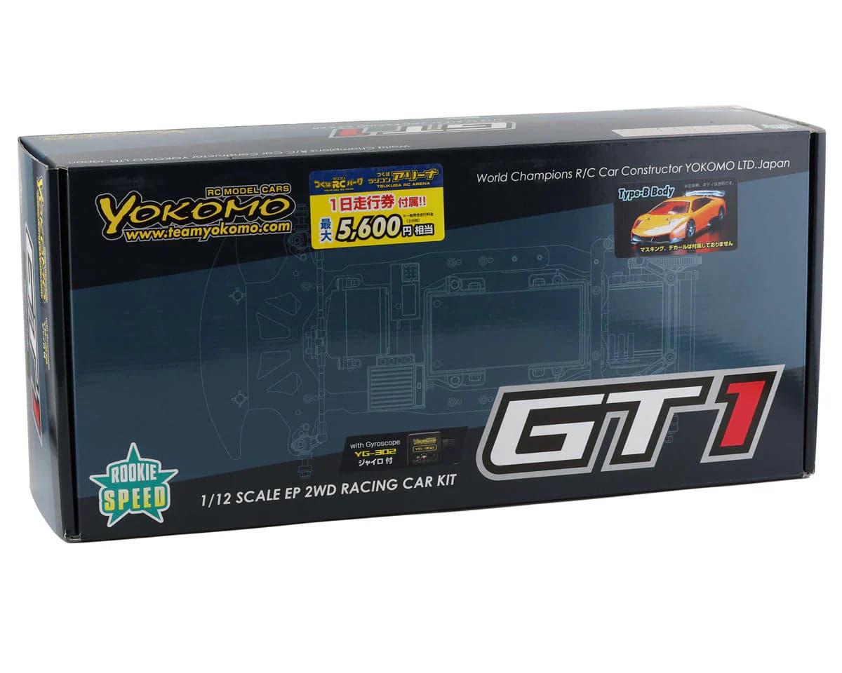 Yokomo YOKGT1-01BG GT1 Rookie Speed Type-B 1/12 Pan Car Kit w/Steering Gyro for fpv drones