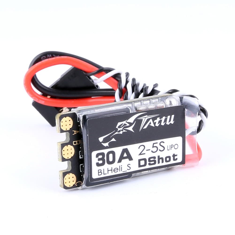 Tattu 30A BLHeli_S ESC (2-5S, w/Dshot, No BEC) for fpv drones
