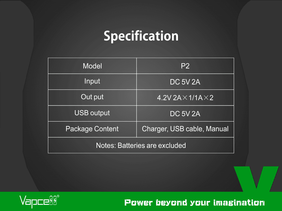 Vapcell P2 18650 charger / power bank for fpv drones 4