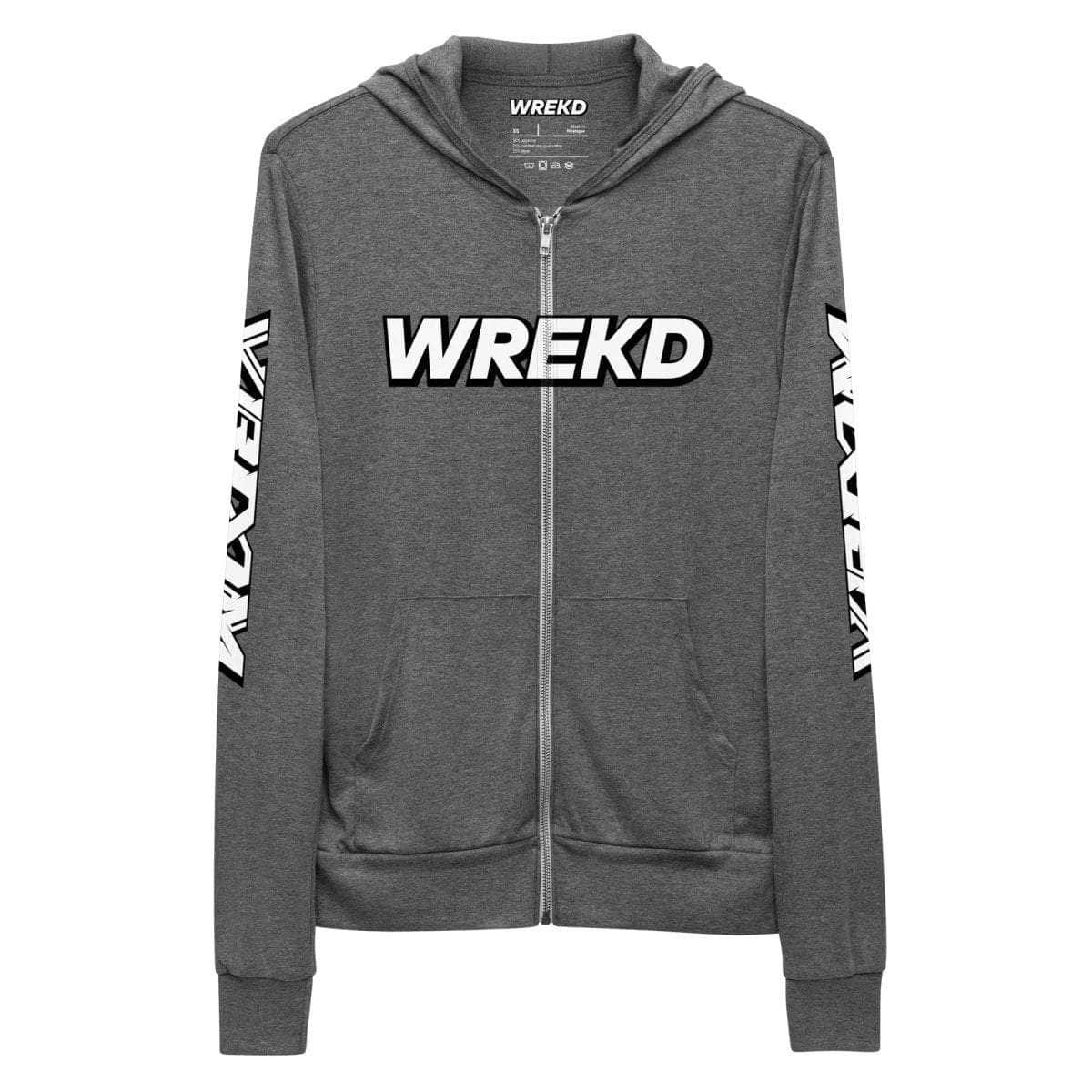 WREKD x VROOM Unisex zip hoodie for fpv drones 6