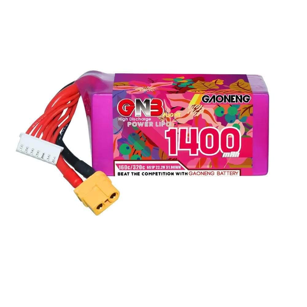 Gaoneng GNB 22.2V 6S 1400mAh 160C LiPo Battery - XT60 for fpv drones 3