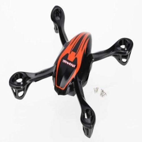 Traxxas 6215 Canopy Upper/Lower Orange/Mounting Screws (5) QR-1 for fpv drones