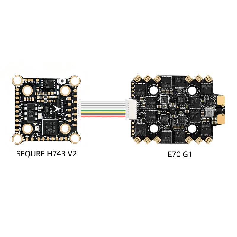 Sequre H743 V2 & E70 G1 4-8S Stack H743 V2 ICM42688P Flight Controller and 70A BL32 128K 4in1 ESC - 20x20mm for fpv drones 5