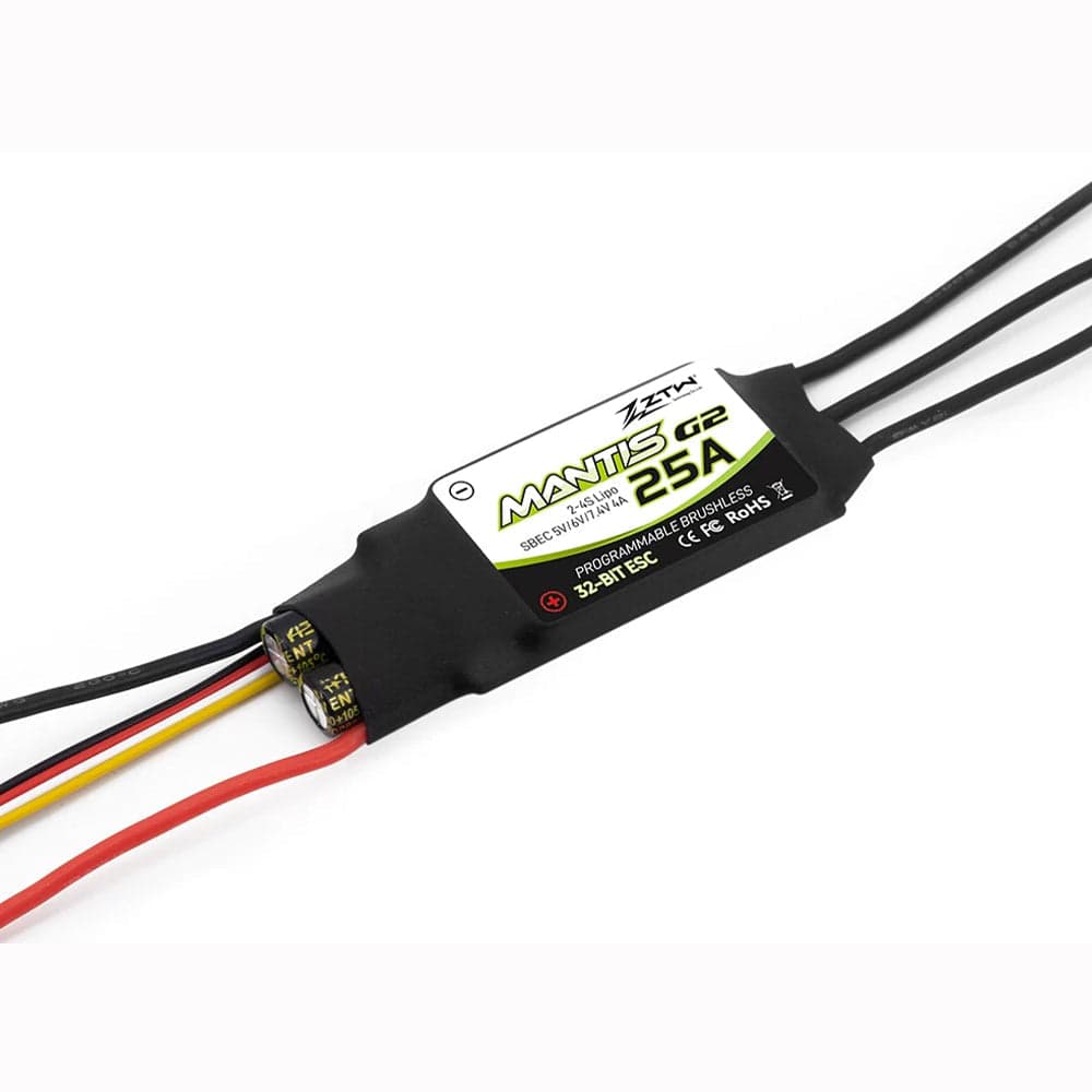 ZTW Mantis 25A SBEC G2 Brushless 32-Bit ESC for Airplane and Wing for fpv drones