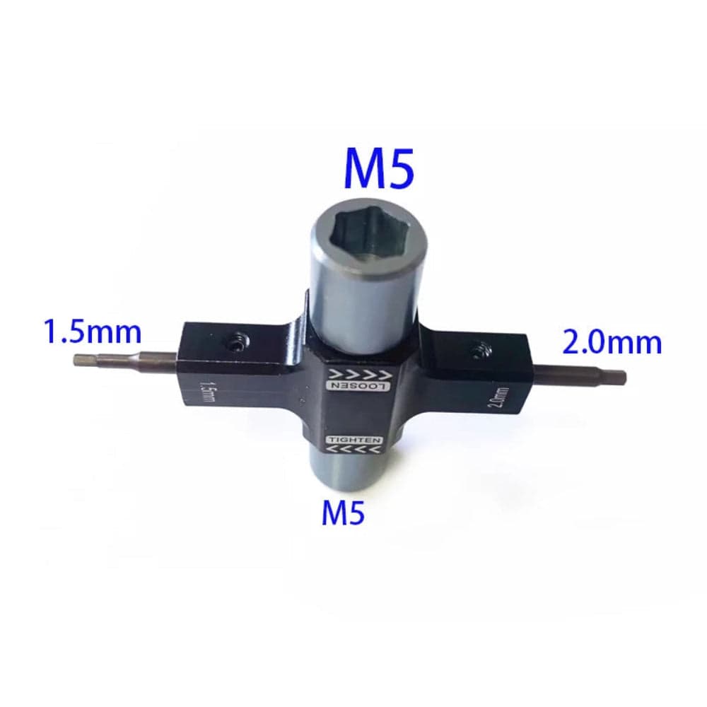 M5 One-Way Bearing Prop Wrench & 1.5mm/2.0mm Hex Multi-Tool for fpv drones 2