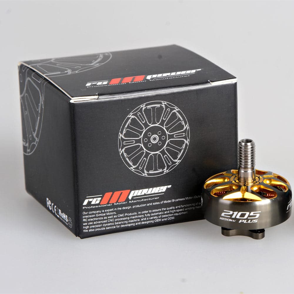 RCINPOWER GTS V3 2105 Plus M5-Mount 1850KV Motor (Gunmetal/Gold) for fpv drones 6