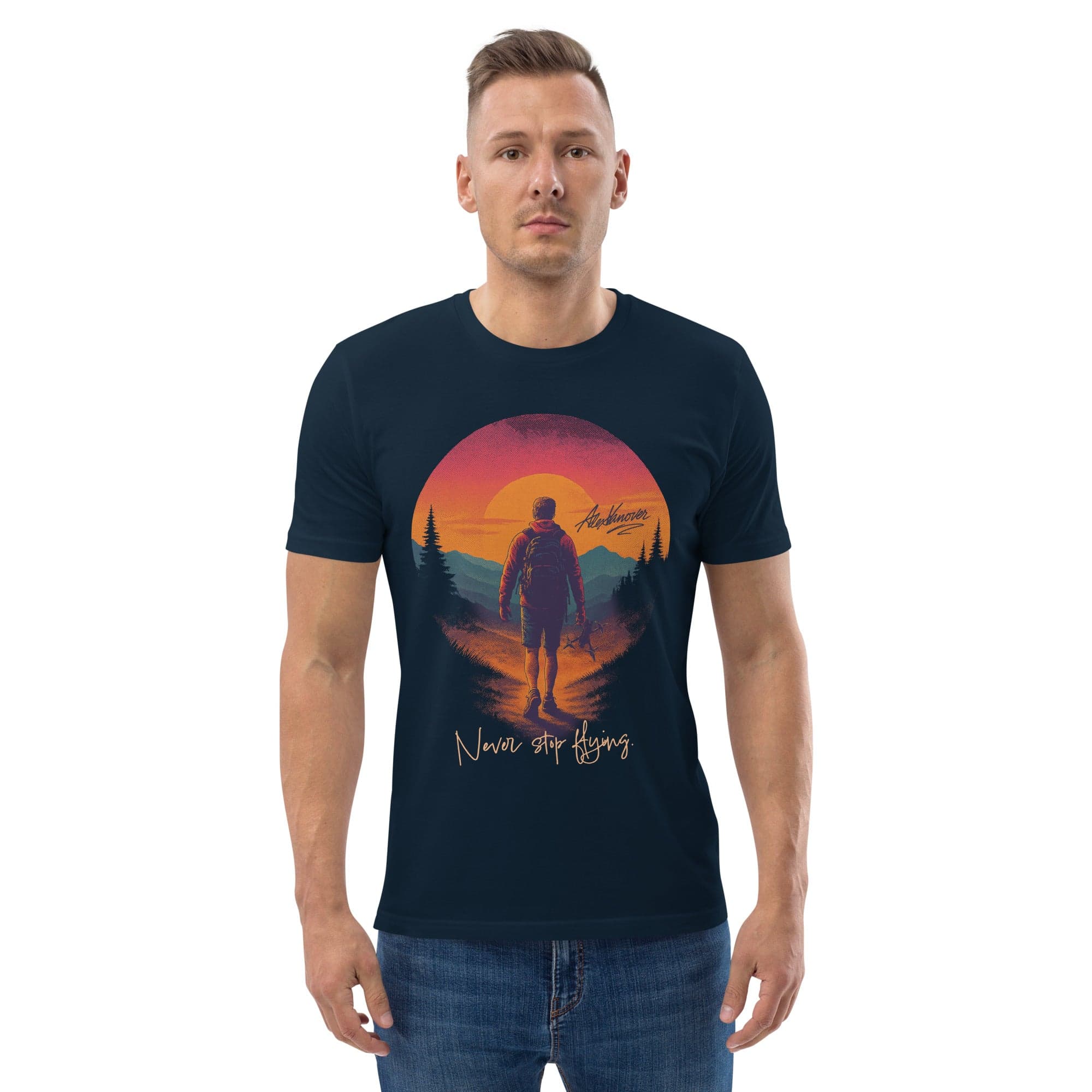 Never Stop Flying. - Alex Vanover Signature Tee for fpv drones 6