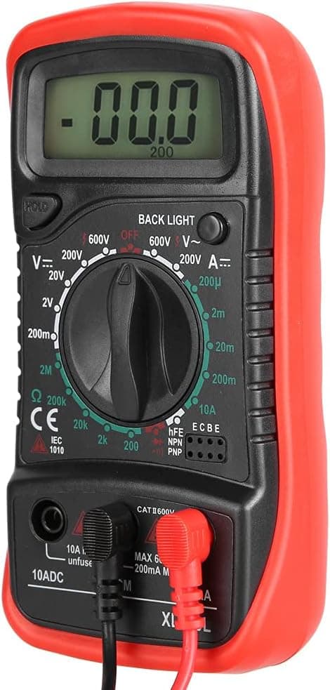 Xl830l Handheld Digital Xl830l Multimeter,Multimeter Xl830l Multimeter with LCD Display and Backlight Overload (XL830L Red) (reserve stock) for fpv drones