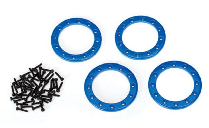 Traxxas 8169X Beadlock Rings Blue (1.9') (Aluminum) (4)/ 2x10 CS (48) TRX-4 for fpv drones