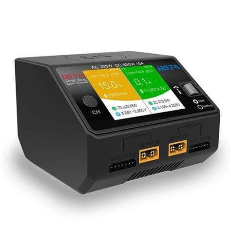 HOTA D6 Pro 325W 15A 1-6S Dual Channel AC/DC Smart Charger w/ Wireless Cellphone Charging - Choose Your Color for fpv drones 4