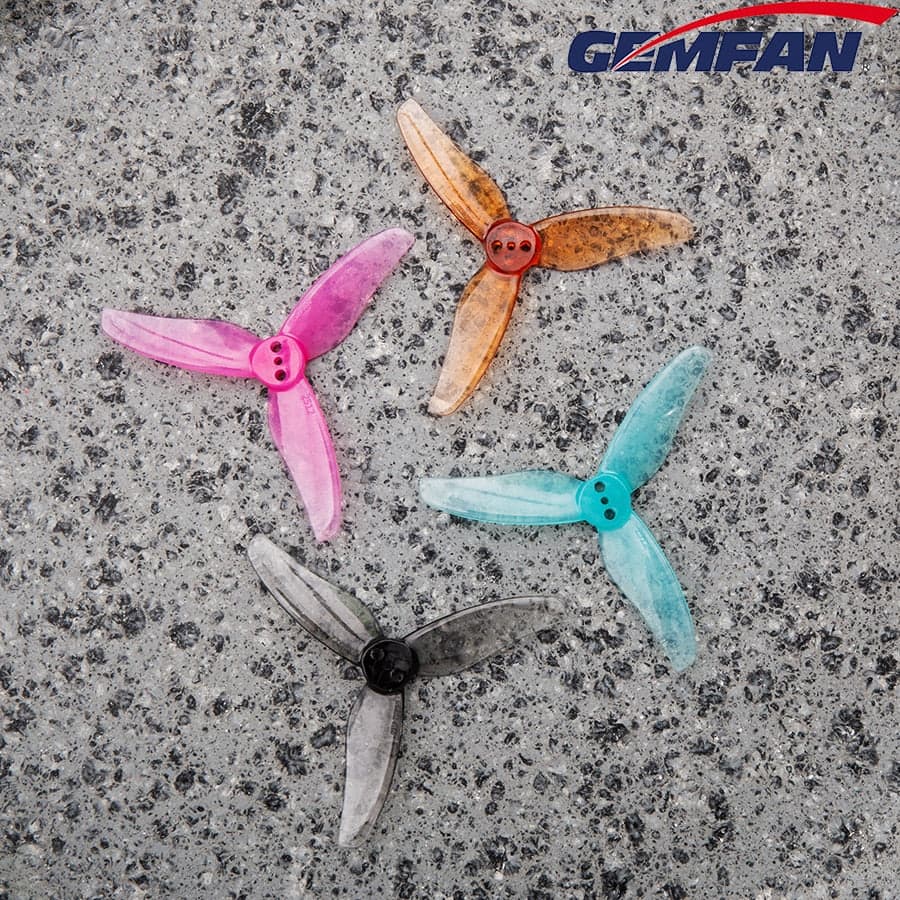 Gemfan 2512 2.5Inch 3-Blade 1.5mm Hole Propeller - 4CW+4CCW for fpv drones