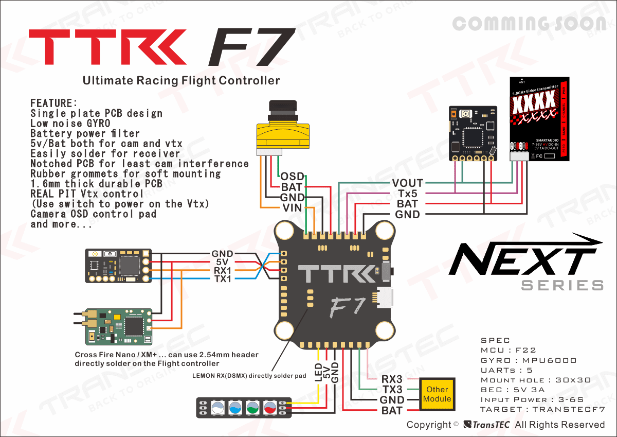 TransTEC F7 Flight controller for fpv drones 4