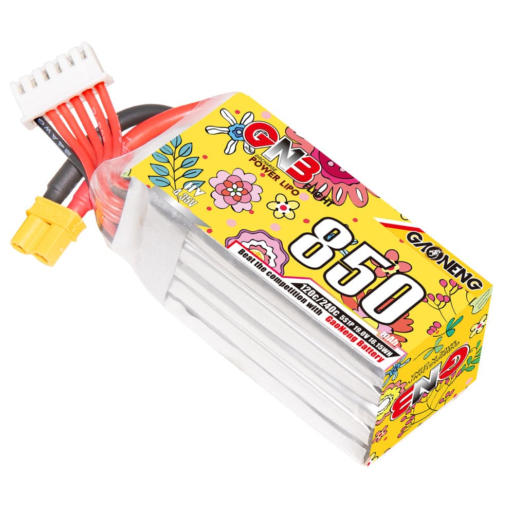 Gaoneng GNB 850mAh 19V 5S HV 120C Lipo Battery - XT30 for fpv drones 1