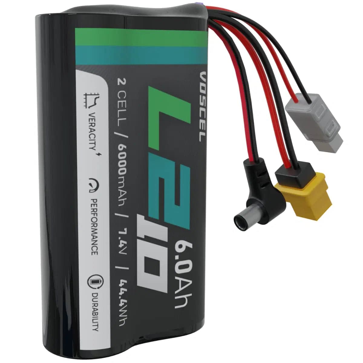 Voscel L210 6000mAh 2S 10C 7.4V 44.4Wh Battery DC5.0 with XT60 for fpv drones