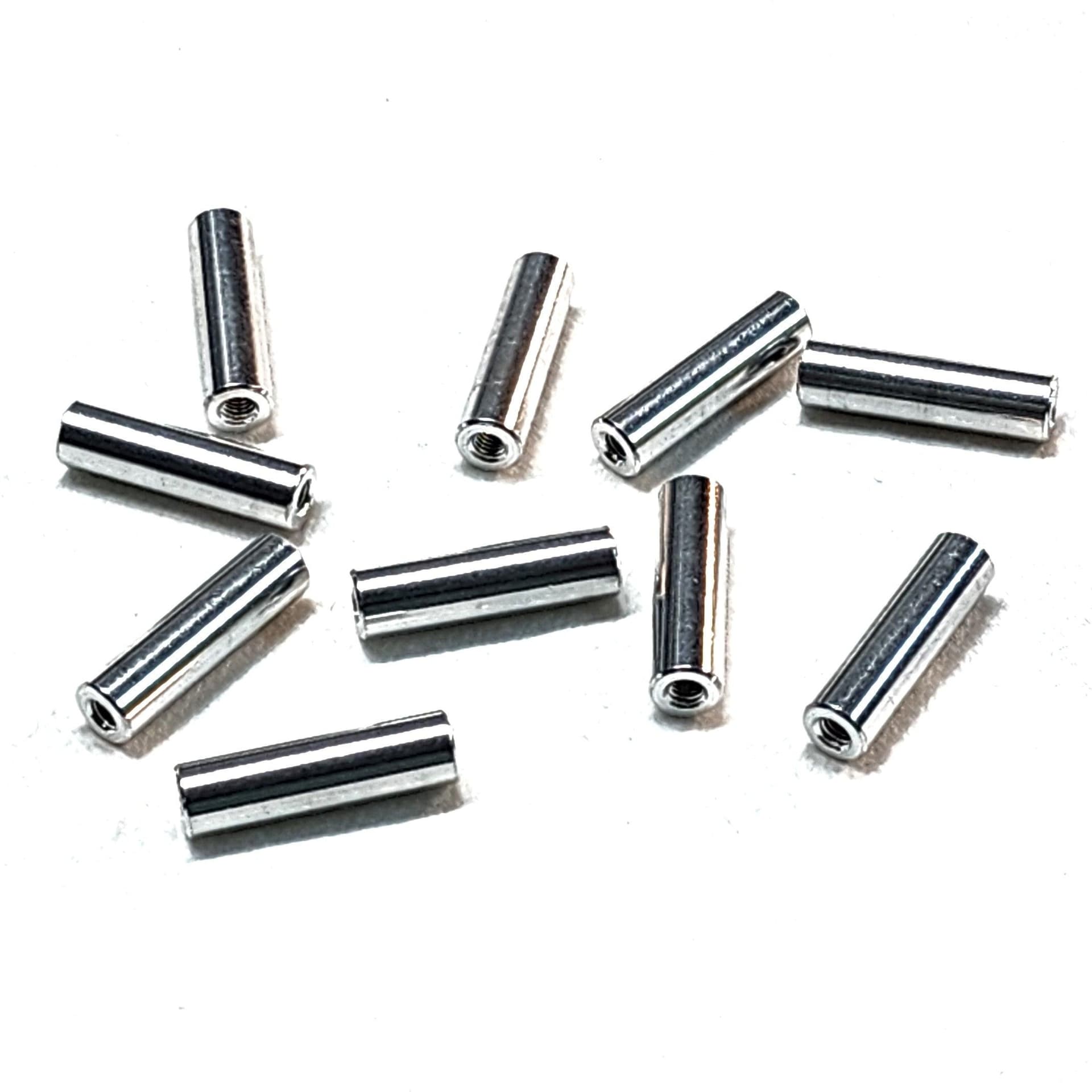 22mm M3 F/F Aluminum Tapped Standoff / Spacer Silver Anodized 6mm O.D. for Nutria for fpv drones 12