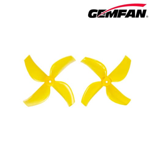 Gemfan 1.6x1.3x4 40mm Light Yellow (1.5mm hole) 4CW+4CCW