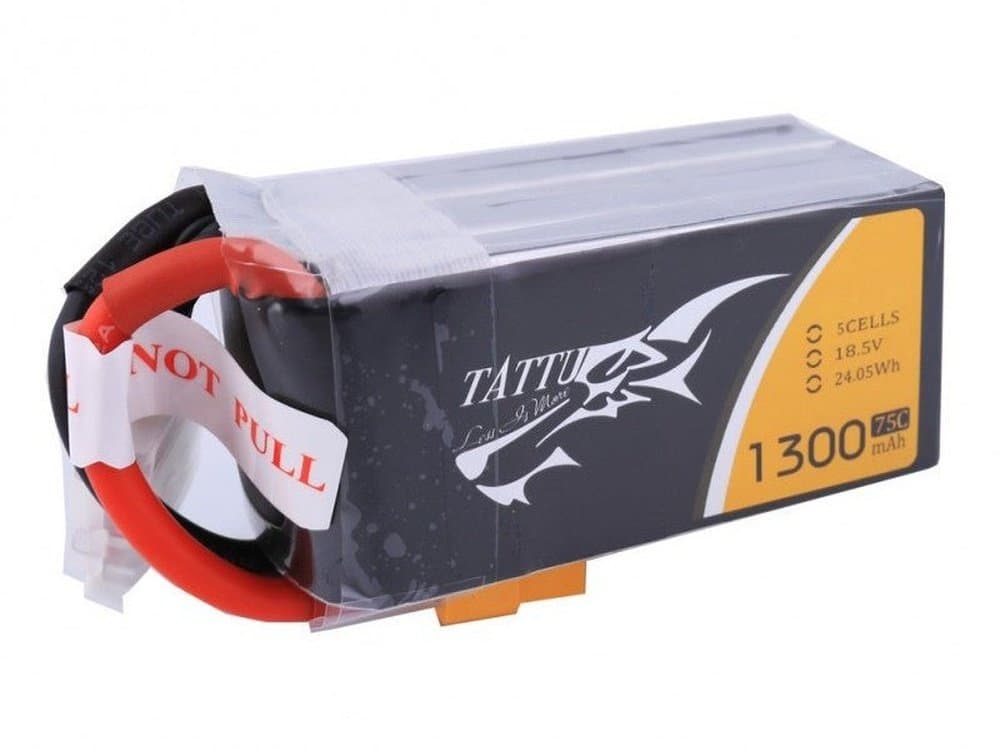 Tattu 1300mAh 5S1P 75C 18.5V LiPo Battery for fpv drones 1