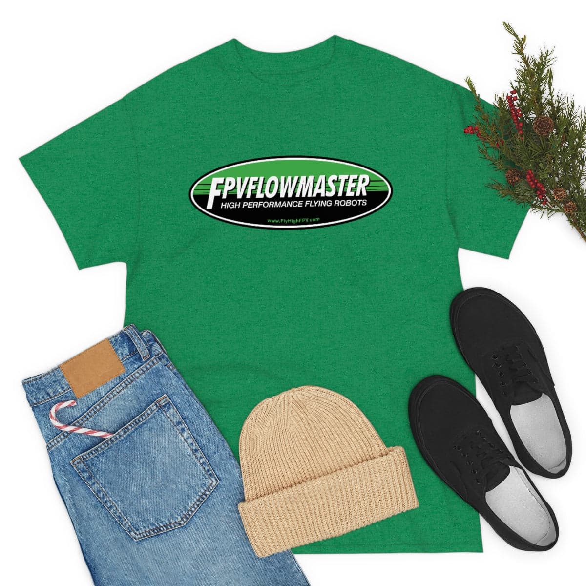 FPV Flow Master - Green Logo - T-Shirt for fpv drones 389