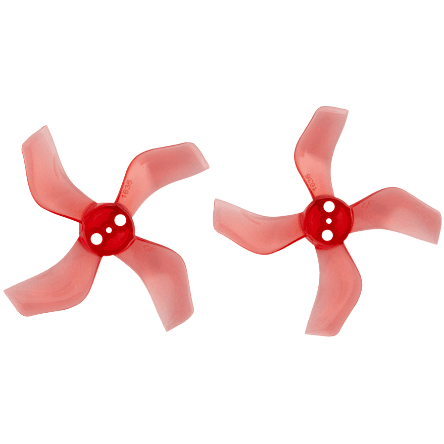 Gemfan 1636 Durable Quad-Blade 40mm Micro/Whoop Prop 8 Pack (1mm Shaft) - Choose Your Color for fpv drones 1