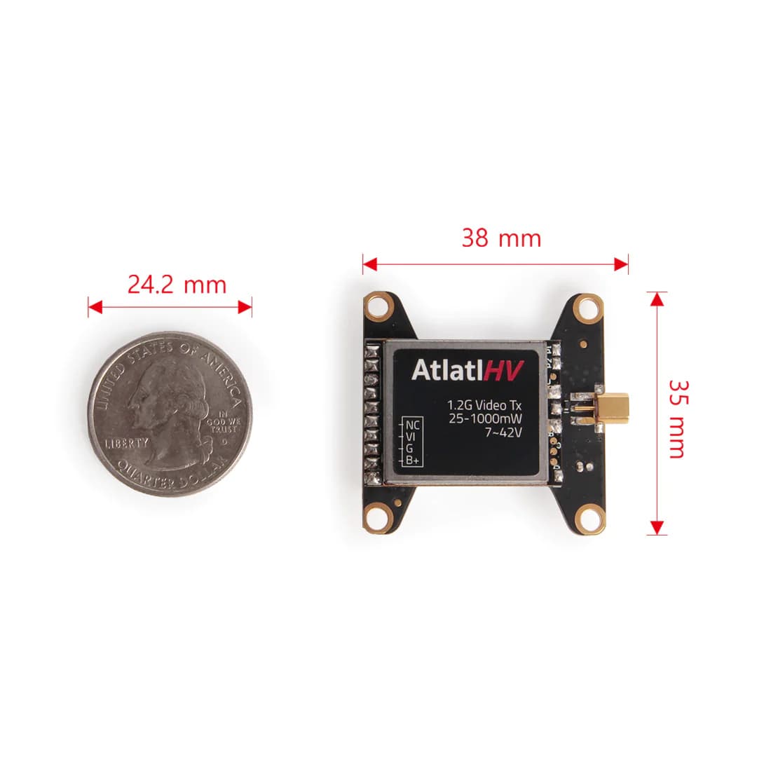 Atlatl HV V2 VTX - 1.2GHz 1W for fpv drones 9