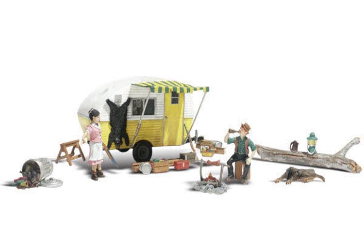 Woodland Scenics AS5341 N Ma & Pa Trailer Haven Train Figure / Vehicle AutoScenes for fpv drones
