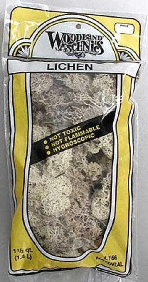 Woodland Scenics L166 N/HO Lichen Natural 1.5 Quarts Train Scenery for fpv drones