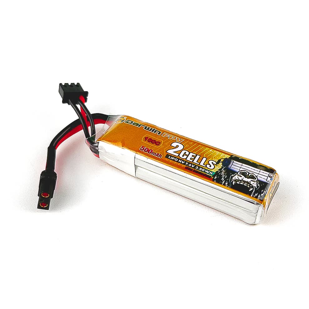 DarwinFPV 2s 500mAh 7.6V 100C Lipo Battery for fpv drones