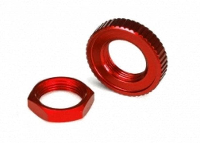 Traxxas 8345R Servo Saver Nuts Red-Anodized (Hex (1), Serrated (1)) 4-Tec 2.0 for fpv drones